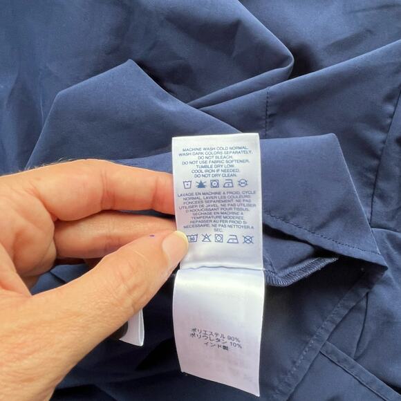 Lane Bryant V-Neck Career Womens Top Navy Blue Size 3X Minimal Balloon Stretchy - Picture 11 of 11